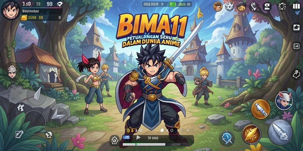 Tampilan gameplay seru dalam dunia Anime yang menakjubkan.