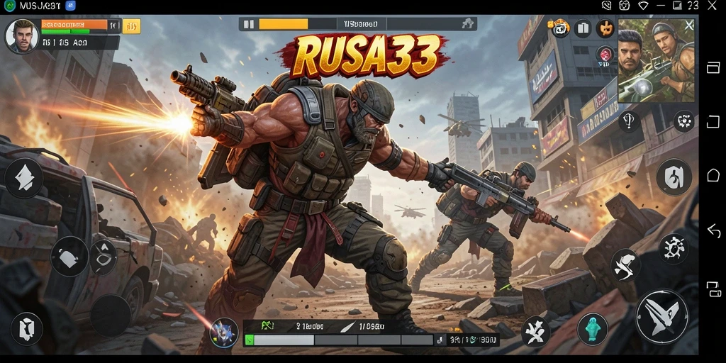 Screenshot gameplay RUSA33 menampilkan aksi yang mendebarkan dan visual yang menawan.